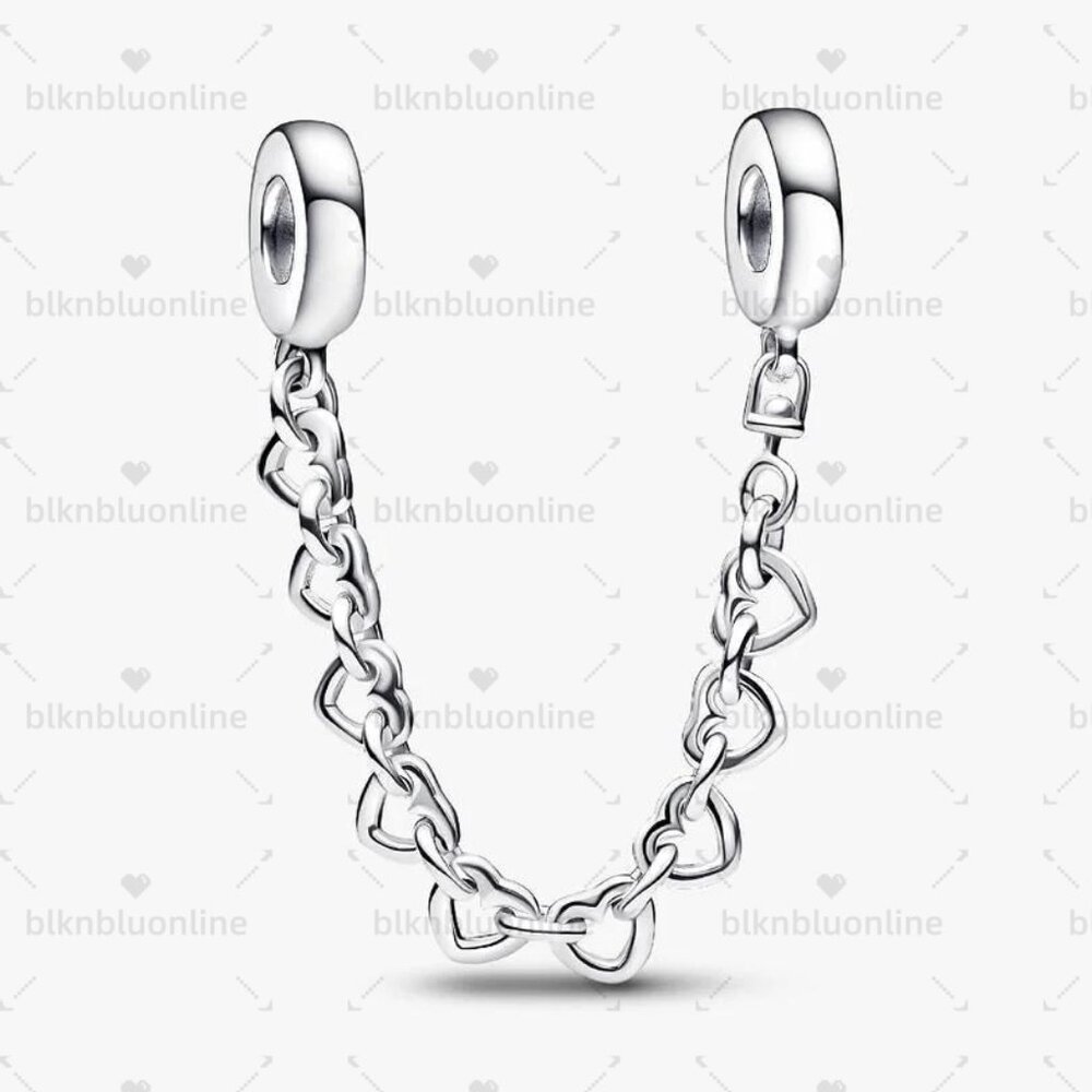 Pandora Linked Hearts Safety Chain